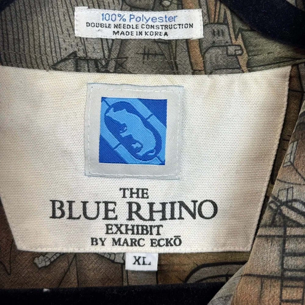 Vintage Marc Ecko Unltd. Rooftops Blue Rhino Exhibit Shirt sz XL - Picture 4 of 10